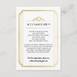Art Deco Unterkunft Hochzeitskarten Details Begleitkarte
