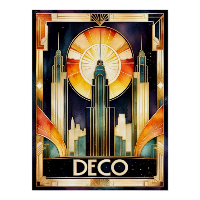 Art Deco Urban Poster (Vorderseite)