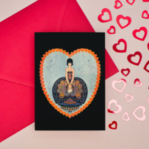 Art Deco Valentine Feiertagskarte