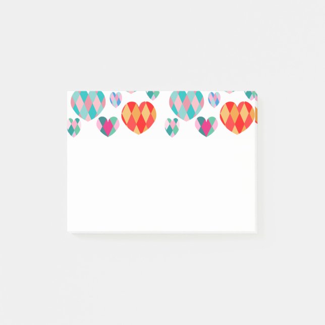 Art Deco Valentine Post-it Klebezettel (Vorderseite)