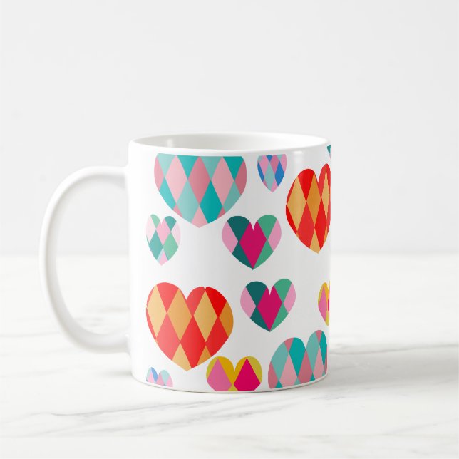 Art Deco Valentine's Coffee Tasse (Links)