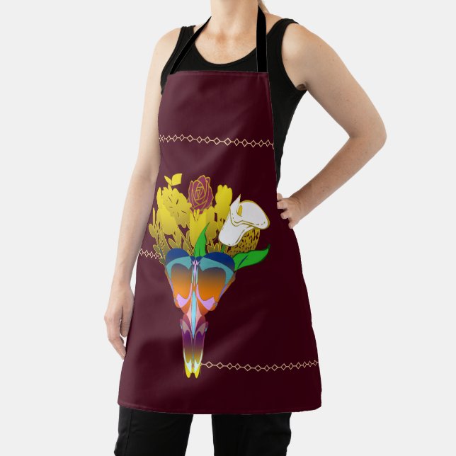 Art Deco Vase with Golden Flowers Schürze (InSitu)