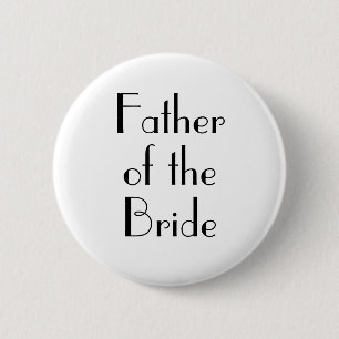 Art Deco Vater der Braut Hochzeitsknopf Button