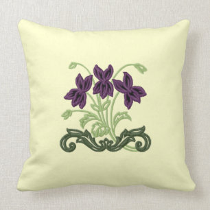 Art Deco Veilchen Kissen