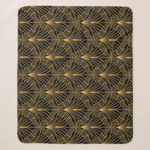 Art Deco Ventilator: Geometrisch Gelb Schwarz Sherpadecke