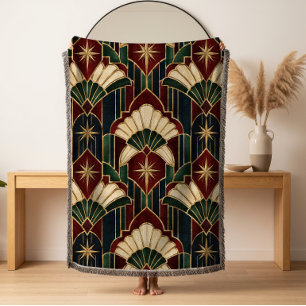 Art Deco Ventilator Weihnachts-Gewebe-Wurfdecke Decke
