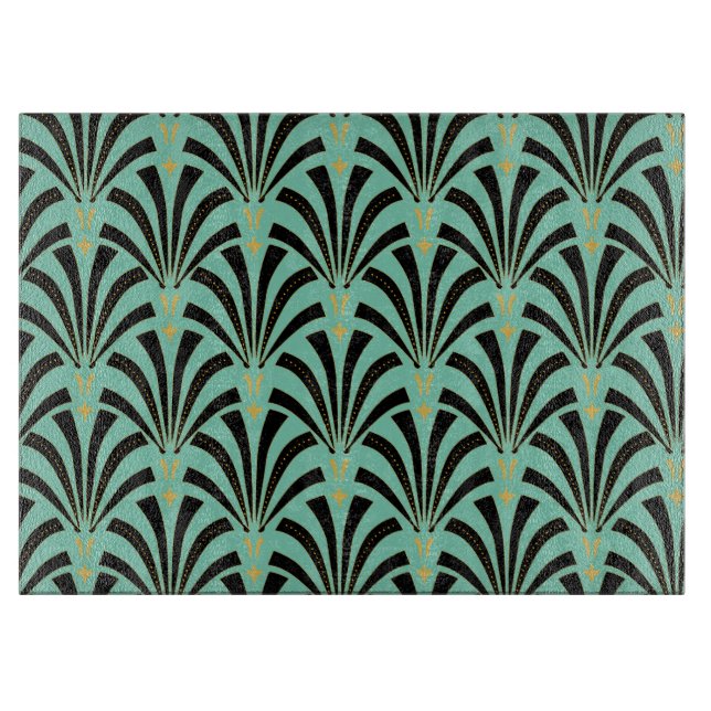 Art Deco Ventilatoren Custom Schneidebrett (Vorderseite)