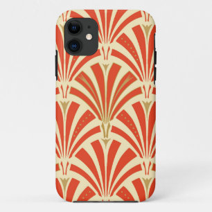 Art Deco Ventilatormuster - Mandarine orange Case-Mate iPhone Hülle