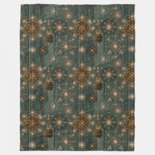 Art Deco vergoldeter Weihnachtsnacht-Glanz Fleecedecke