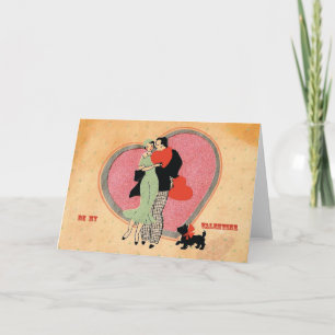 Art Deco Vintag ~ Be My Valentine Feiertagskarte