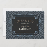 Art Deco Vintag Black Steel Blue