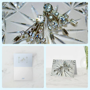 Art Deco Vintag Kristall Orings