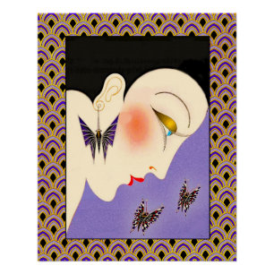 Art Deco Vintag Magazine Cover Poster. Poster