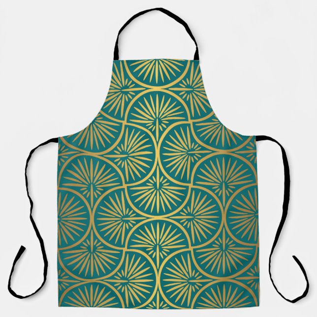 Art Deco Vintag Oriental Tapete Schürze (Vorderseite)