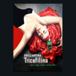 Art Deco Vintag - Redhead Brillantina Tricofilina Poster<br><div class="desc">Art Deco Vintag - Exotic Redhead Brillantina Tricofilina. Vintage Haarpflege-Werbung.</div>