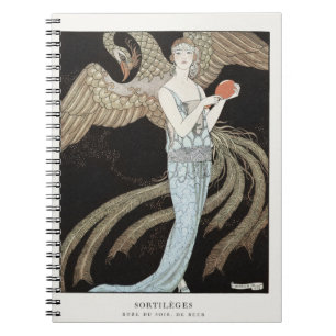 Art Deco Vintage 1920er Mode Flapper Phoenix Notizblock