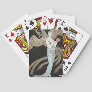 Art Deco Vintage 1920er Mode Flapper Phoenix Spielkarten