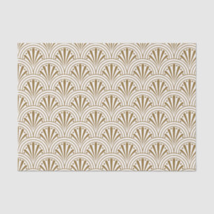Art Deco Vintage Abstract Geometrisches Beige und Seidenpapier