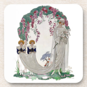 Art Deco Vintage Braut Getränkeuntersetzer
