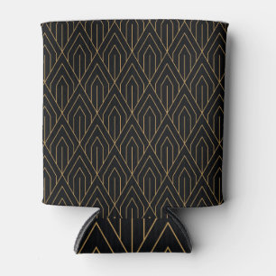 Art Deco: Vintage geometrische Tapete. Dosenkühler