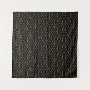 Art Deco: Vintage geometrische Tapete. Wandteppich