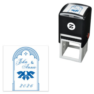 Art Deco Vintage Hochzeitsmarken Stempel