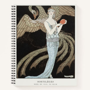 Art Deco Vintage Mode der 1920er Jahre Flapper Pho Notizbuch