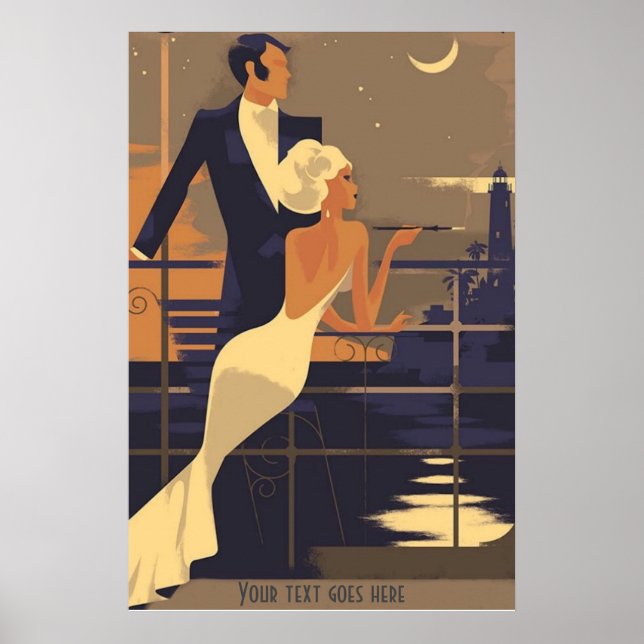 Art Deco Vintage Poster (Vorne)