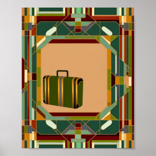 Art Deco Vintage Reise Druck Poster