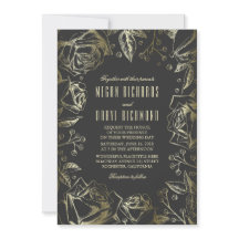 Art Deco Vintage Schwarz-Gold-Hochzeit