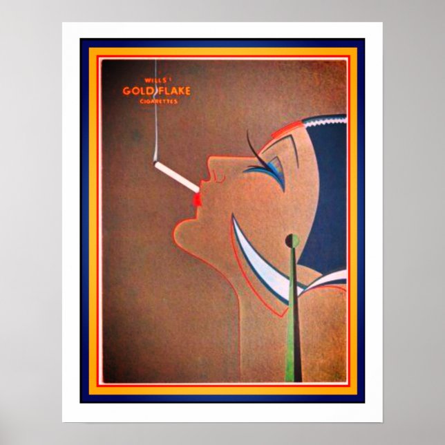 Art Deco Vintage Zigarettenwerbung Poster (Vorne)