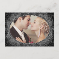 Art Deco Vintages Foto Hochzeit Danke Karten