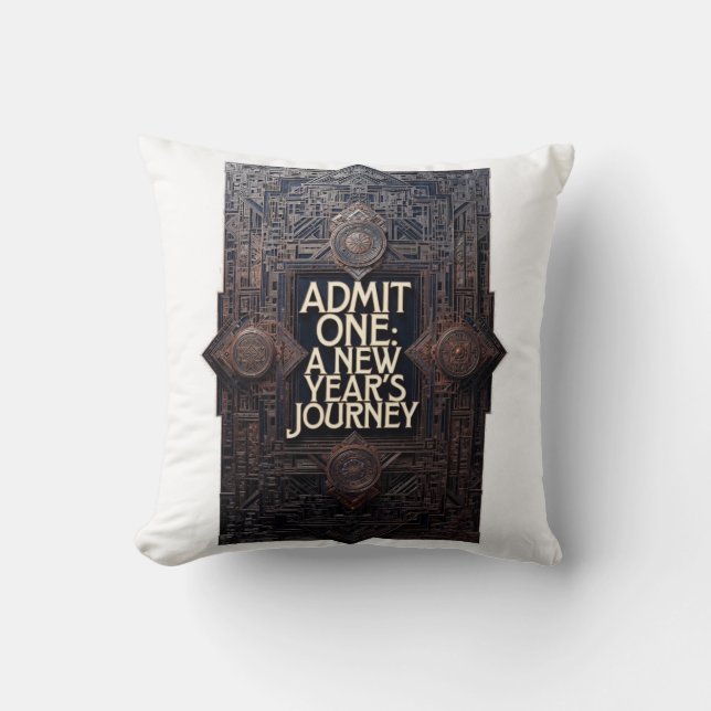 Art Deco VIP Pass T-Shirt, Premium New Year Kissen (Vorderseite)