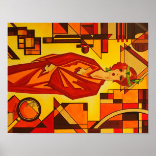 Art Deco Vogue Stilvolles Poster der 30er Jahre