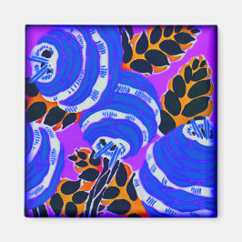 Art Deco Wallflowers - Blues+ (Magnet) Magnet