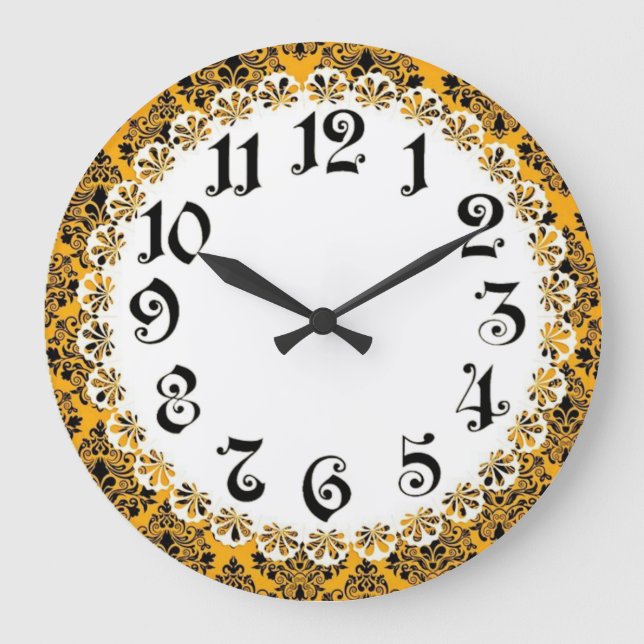 Art Deco Wand Große Wanduhr (Vorderseite)