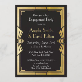 Art Deco Wedding Einladungen Verlobung Gatsby