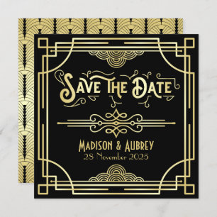 Art Deco Wedding Elegante Save The Date