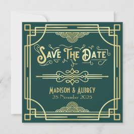 Art Deco Wedding Elegante Save The Date