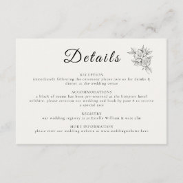 Art Deco Wedding Enclosure Card Begleitkarte