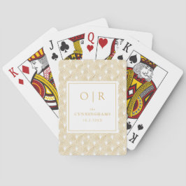 Art Deco Wedding Game Monogram Playing Cards Spielkarten