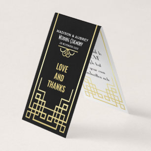 Art Deco Wedding Liebe & Danke Gold Black Fevor