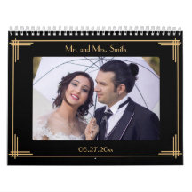 Art Deco Wedding Wall Kalender