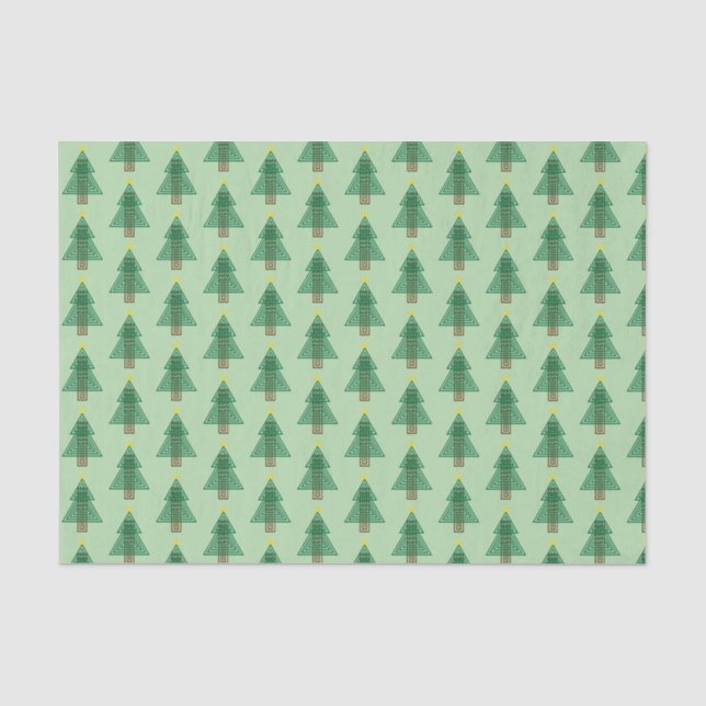 Art Deco Weihnachtsbaum Seidenpapier (Vorderseite)