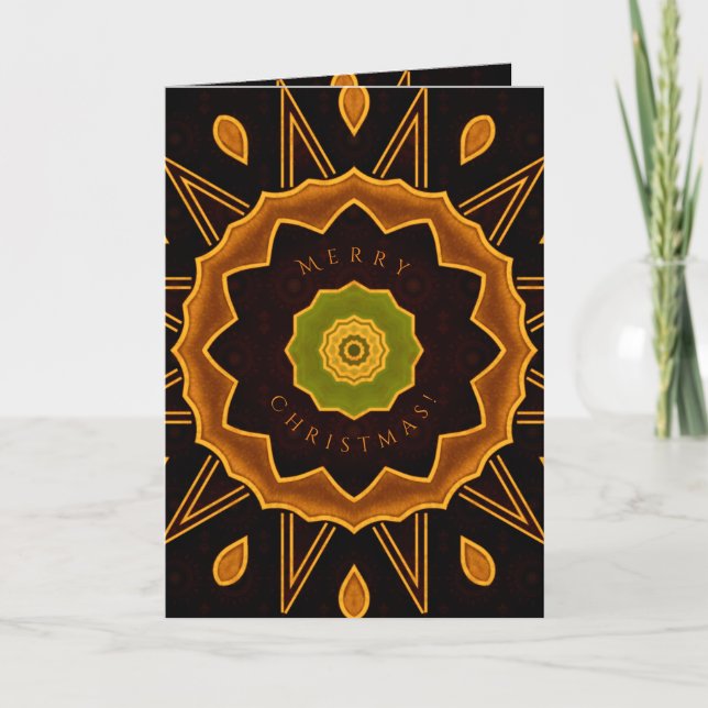 Art Deco Weihnachtsgrußkarte Karte (Vorderseite)