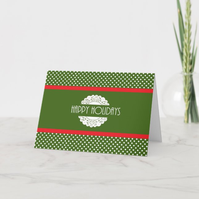 Art Deco Weihnachtskarte Feiertagskarte (Vorderseite)