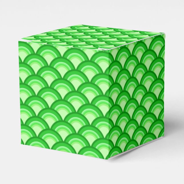 Art Deco Wellenmuster - Jade grün Geschenkschachtel (Vorderseite)