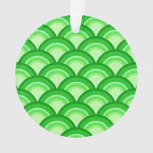 Art Deco Wellenmuster - Jade grün Ornament