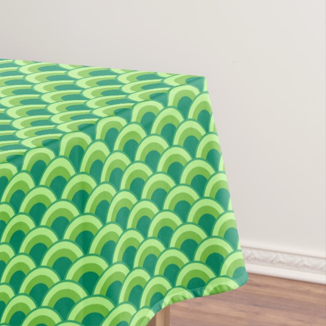 Art Deco Wellenmuster - Jade grün Tischdecke (Beispiel)