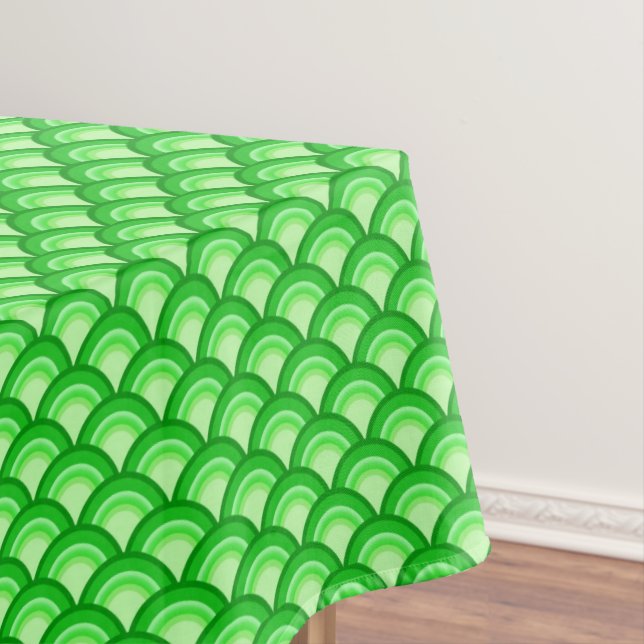 Art Deco Wellenmuster - Jade grün Tischdecke (Beispiel)